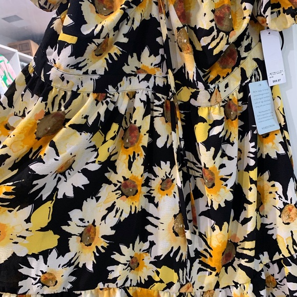 Donna Morgan Floral Dress (sunflowers), size 16, never worn - Picture 7 of 11